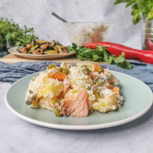 Wiktoria Kała wspolpraca dieta dietetyk jadłospis trener blog przepis sałatka łososiem i ziemniakami