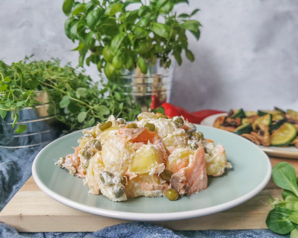 Wiktoria Kała wspolpraca dieta dietetyk jadłospis trener blog przepis sałatka łososiem i ziemniakami