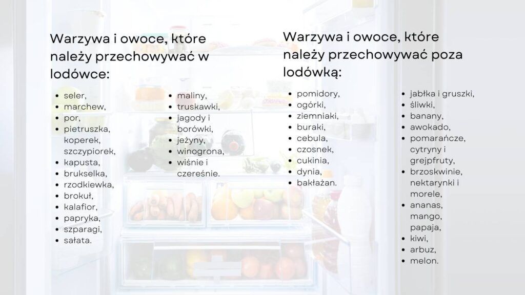 lodówka, przechowywanie, jedzenie, warzywa i owoce, oszczędzanie