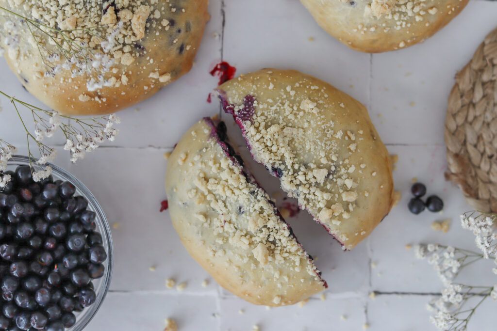 Jagodzianki, jagody, drożdżówki, przepisy